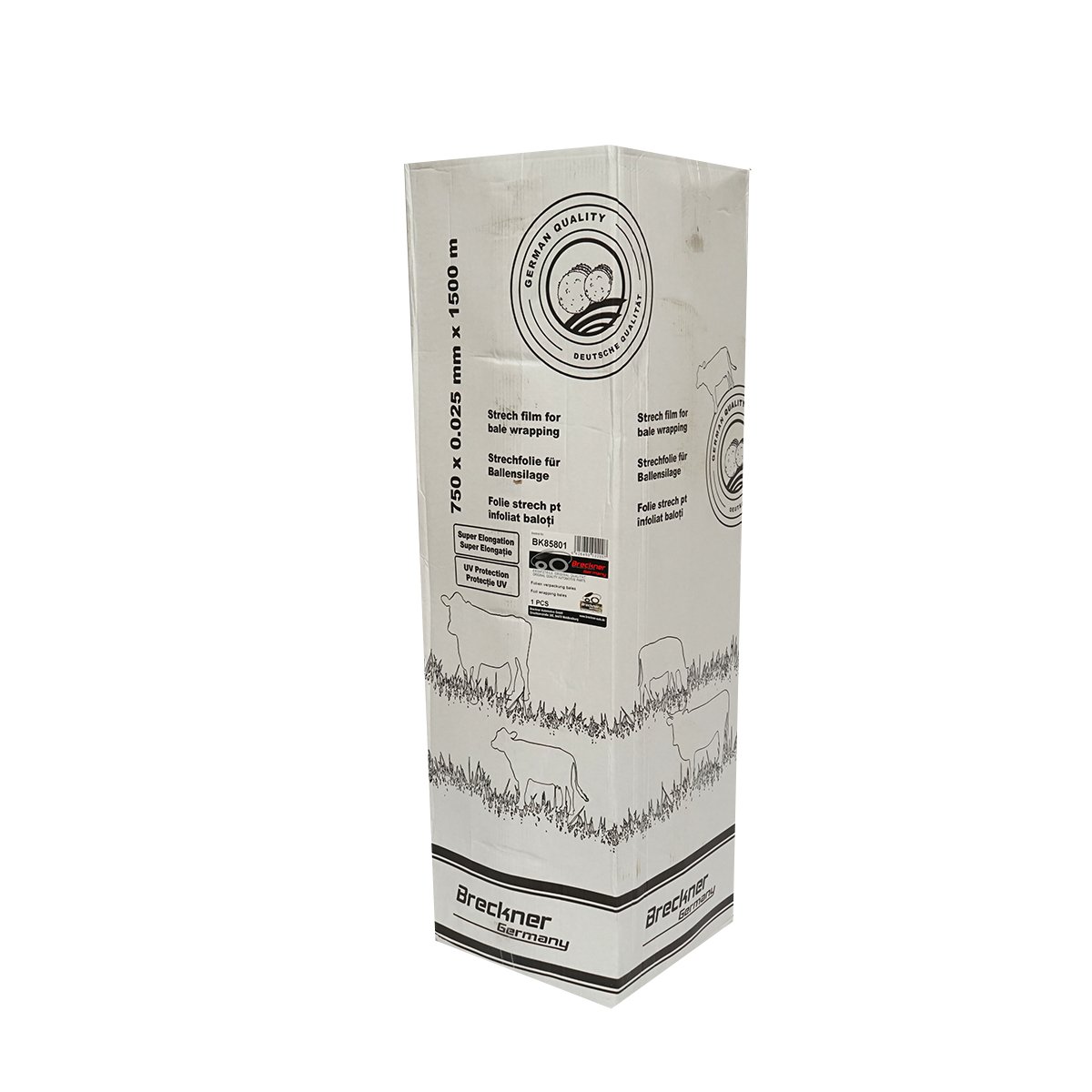 Folie verde infoliat baloti 750mm x 25mic x 1500m cu protectie UV Breckner Germany